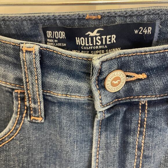 NWT Hollister High Rise Super Skinny - Womens Size: 24R - Blue - Picture 3 of 5